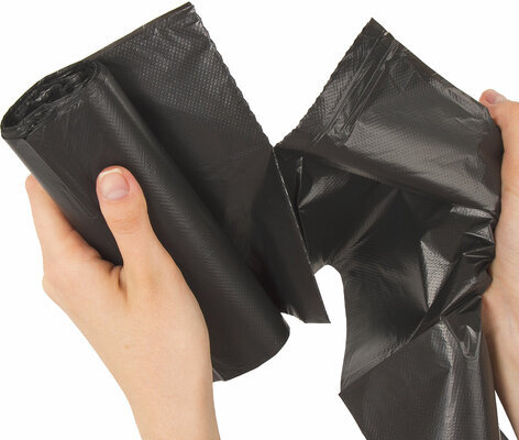 Мешки для мусора 120 л черные в рулоне 10 шт., ПНД 14 мкм, 70х110 см, LAIMA стандарт, 601385