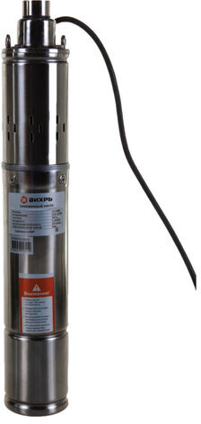 Скважинный насос ВИХРЬ СН-90B, 550 Вт, диаметр насоса 90 мм, глубина погружения 35 м, 25 л/мин, 68/3/3