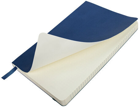 Блокнот А5 (130х210 мм), BRAUBERG ULTRA, под кожу, 80 г/м2, 96 л., клетка, темно-синий, 113005