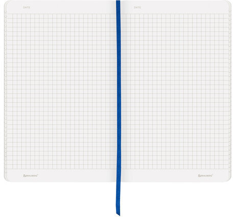 Блокнот А5 (130х210 мм), BRAUBERG ULTRA, под кожу, 80 г/м2, 96 л., клетка, темно-синий, 113005