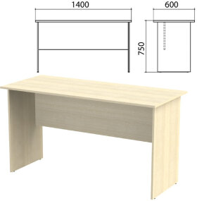 Стол письменный "Канц", 1400х600х750 мм, цвет дуб молочный (КОМПЛЕКТ)