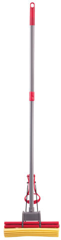 Швабра самоотжимная, роликовый двойной отжим, насадка PVA 27 см, телескопический черенок 125 см, LAIMA, 603597
