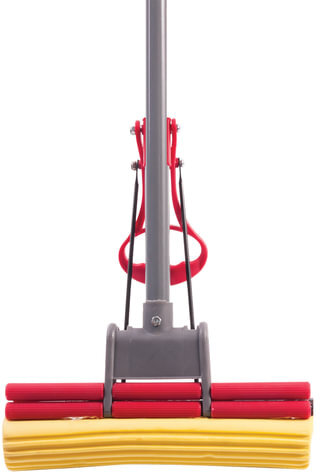 Швабра самоотжимная, роликовый двойной отжим, насадка PVA 27 см, телескопический черенок 125 см, LAIMA, 603597