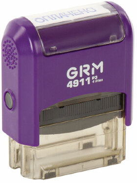 Штамп стандартный &quot;ОПЛАЧЕНО&quot;, оттиск 38х14 мм синий, GRM 4911 Р3, 110491150