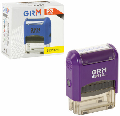 Штамп стандартный "ОПЛАЧЕНО", оттиск 38х14 мм синий, GRM 4911 Р3, 110491150