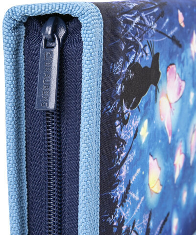 Пенал BRAUBERG с наполнением, 1 отделение, 1 откидная планка, 24 предмета, полиэстер, 21х14 см, "Sweet dreams", 270720