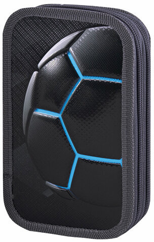 Пенал ЮНЛАНДИЯ, 2 отделения, ламинированный картон, 19х11 см, "Soccer ball", 270888