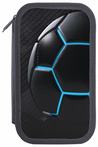 Пенал ЮНЛАНДИЯ, 2 отделения, ламинированный картон, 19х11 см, "Soccer ball", 270888