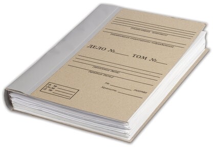 Папка архивная для переплета А4 (310х215 мм), 100 мм, без клапанов, переплетный картон/бумвинил