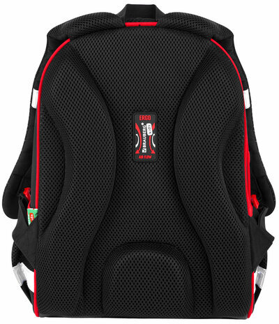 Ранец BRAUBERG KIDS START, 1 отделение, 2 кармана, "Red car", 35х26х13 см, 272091