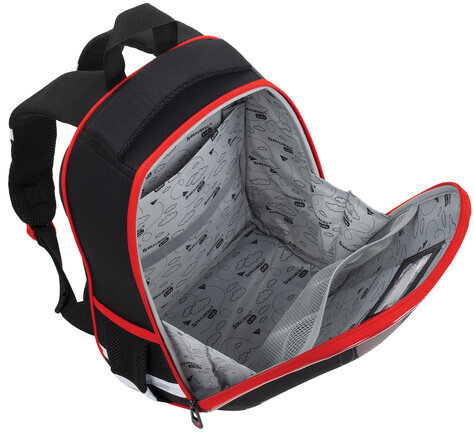 Ранец BRAUBERG KIDS START, 1 отделение, 2 кармана, "Red car", 35х26х13 см, 272091