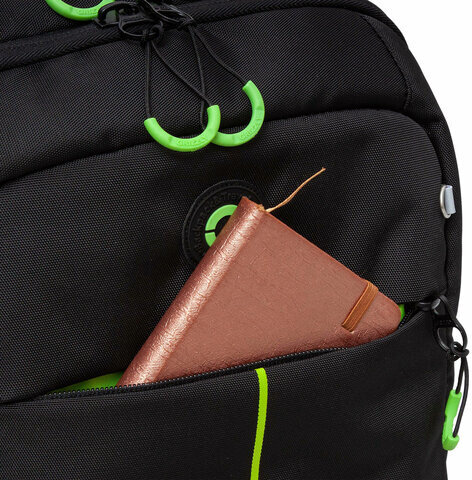 Рюкзак GRIZZLY школьный, анатомическая спинка, 2 отделения, для мальчиков, STREET, салатовый, 39х26х19 см, RB-456-6/1