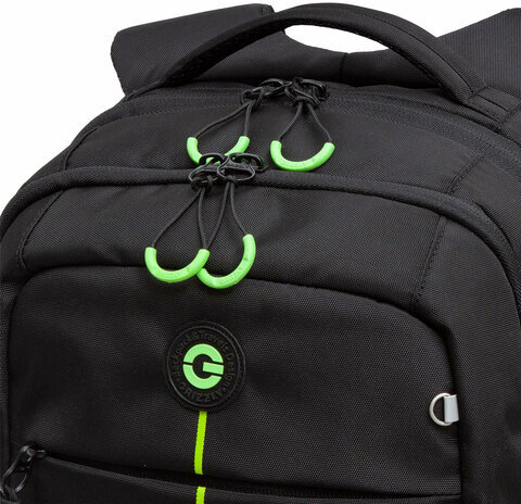 Рюкзак GRIZZLY школьный, анатомическая спинка, 2 отделения, для мальчиков, STREET, салатовый, 39х26х19 см, RB-456-6/1