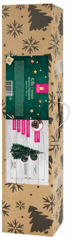 Ель новогодняя искусственная "Пышная" 180 см, с инеем и шишками, зеленая, ЗОЛОТАЯ СКАЗКА, 592051