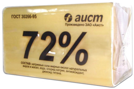 Мыло хозяйственное 72%, 200 г, (Аист) "Классическое", в упаковке, 4304010046