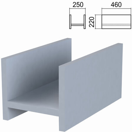 Подставка под системный блок "Арго", 250х460х220 мм, серый