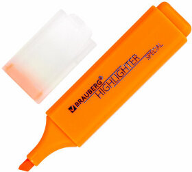 Текстовыделитель BRAUBERG &quot;SPECIAL&quot;, ОРАНЖЕВЫЙ, линия 1-5 мм, 151905