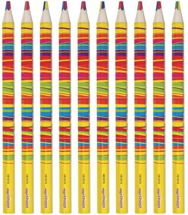 Карандаш с многоцветным грифелем, 1 шт., ЮНЛАНДИЯ "MAGIC", утолщенный, заточенный, туба, 181373