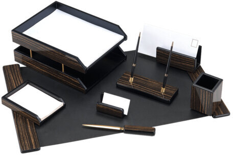 Набор настольный GALANT "Blackwood" из дерева, 8 предметов, цвет "чёрное дерево", 238165