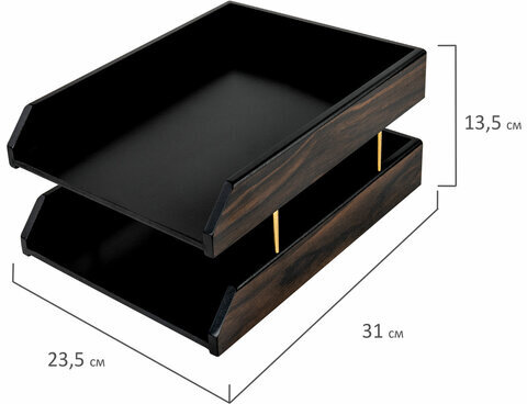 Набор настольный GALANT "Blackwood" из дерева, 8 предметов, цвет "чёрное дерево", 238165
