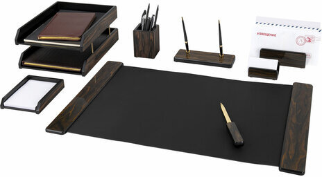 Набор настольный GALANT "Blackwood" из дерева, 8 предметов, цвет "чёрное дерево", 238165