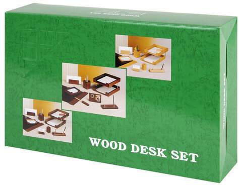 Набор настольный GALANT "Blackwood" из дерева, 8 предметов, цвет "чёрное дерево", 238165