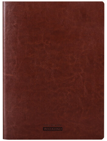 Тетрадь 60 л. в клетку обложка гладкий кожзам, сшивка, А4 (210х297мм), КОРИЧНЕВЫЙ, BRAUBERG VIVA, 403905