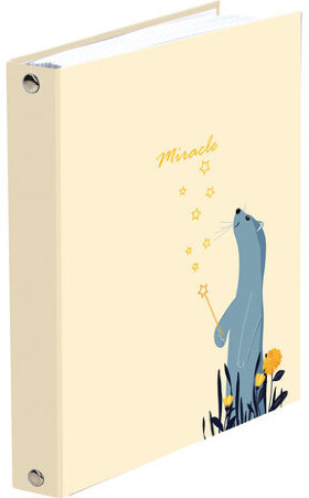 Тетрадь на кольцах А5 (175х215 мм), 240 л., обложка твердый картон, клетка, BRAUBERG, &quot;Miracle&quot;, 404093