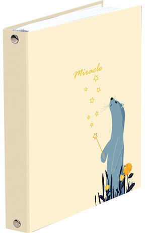 Тетрадь на кольцах А5 (175х215 мм), 240 л., обложка твердый картон, клетка, BRAUBERG, "Miracle", 404093