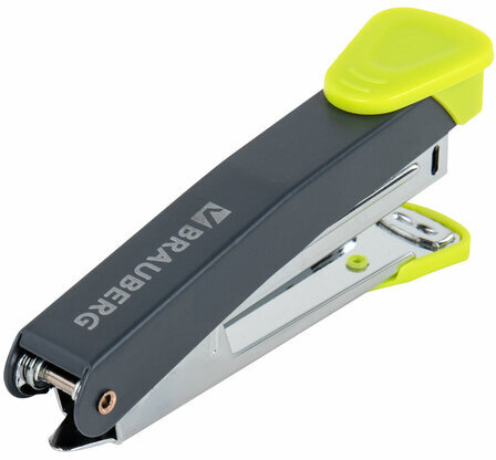 Степлер №10 металлический BRAUBERG "UNIVERSAL GT", до 16 листов, с антистеплером, зеленый, 272752