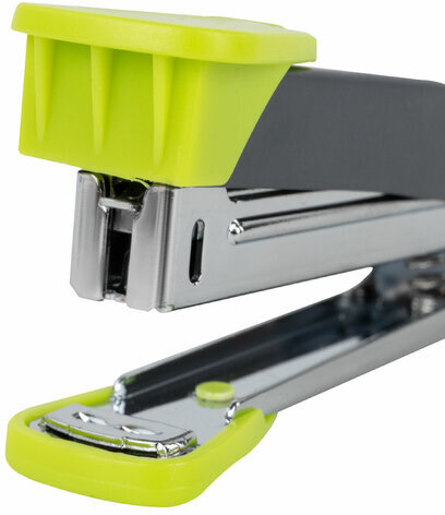 Степлер №10 металлический BRAUBERG "UNIVERSAL GT", до 16 листов, с антистеплером, зеленый, 272752