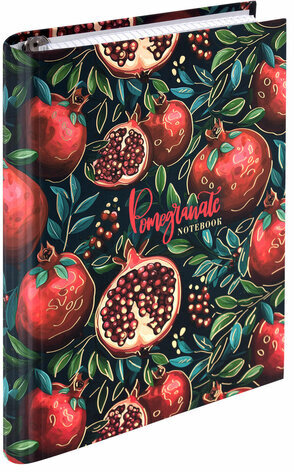 Тетрадь на кольцах А5 175х215 мм, 120 листов, твердый картон, фольга, клетка, BRAUBERG, "Pomegranate", 404720