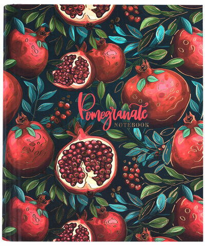 Тетрадь на кольцах А5 175х215 мм, 120 листов, твердый картон, фольга, клетка, BRAUBERG, "Pomegranate", 404720