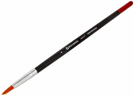 Кисть BRAUBERG, синтетика, круглая, № 4, 200210