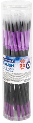 Кисть белка, круглая № 4, BRAUBERG PREMIUM, 200973