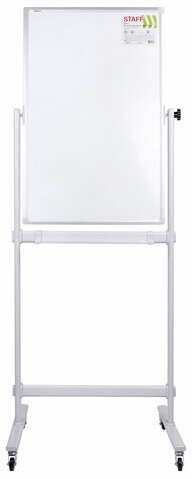 Доска магнитно-маркерная НА СТЕНДЕ 60х90 см, 2-сторонняя, STAFF, 238013