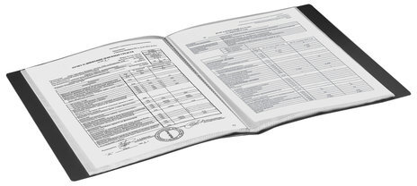 Папка 40 вкладышей BRAUBERG стандарт, черная, 0,7 мм, 221604