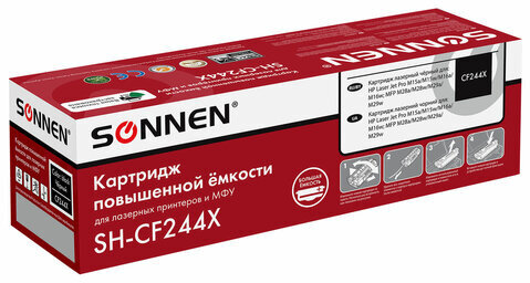 Картридж лазерный SONNEN (SH-CF244X) для HP LJP M15a/M15w/M28a/M28w, ресурс 2000 стр., 364093