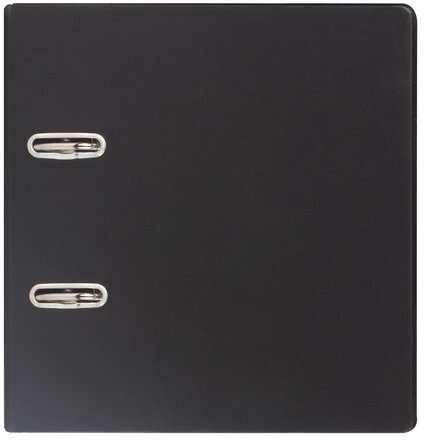 Папка-регистратор МАЛЫЙ ФОРМАТ (148х210 мм), А5, 70 мм, ВЕРТИКАЛЬНАЯ, двухстороннее покрытие, ПВХ, черная, BRAUBERG, 223188