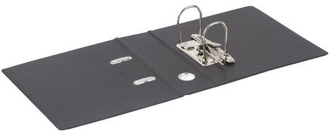 Папка-регистратор МАЛЫЙ ФОРМАТ (148х210 мм), А5, 70 мм, ВЕРТИКАЛЬНАЯ, двухстороннее покрытие, ПВХ, черная, BRAUBERG, 223188