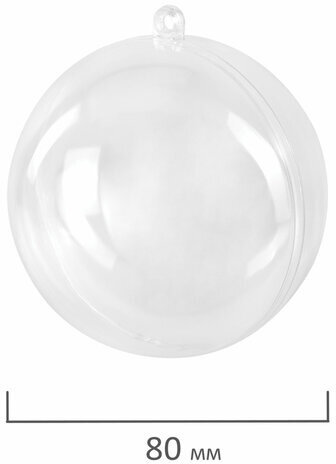 Пластиковые шары для поделок, 8 см, 5 шт., BRAUBERG HOBBY, 665391