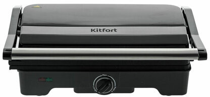 Электрогриль KITFORT КТ-1645, 1200 Вт, фиксированные панели, регулировка температуры, черный