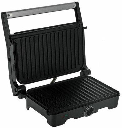 Электрогриль KITFORT КТ-1645, 1200 Вт, фиксированные панели, регулировка температуры, черный