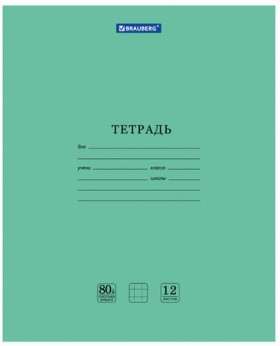 Тетрадь BRAUBERG "EXTRA" 12 л., клетка, плотная бумага 80 г/м2, обложка картон, 105706