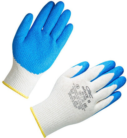 Перчатки х/б НИТРИКС 2 маслобензостойкие 1 пара, 13 класс, 48-51 г размер 9, покрытие - облив вспененный РЕЛЬЕФНЫЙ НИТРИЛ, прочные, СВС, 42-302 бел/син