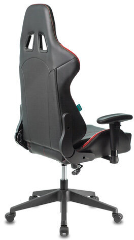 Кресло компьютерное Zombie VIKING 5 AERO, 2 подушки, экокожа, черное/красное, 1216368