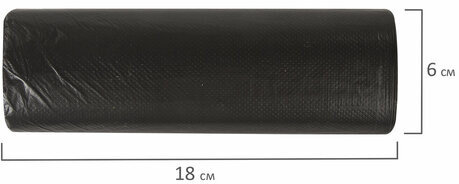 Мешки для мусора 120 л, черные, в рулоне 10 шт., прочные, ПНД 18 мкм, 70х110 см, LAIMA, 601386