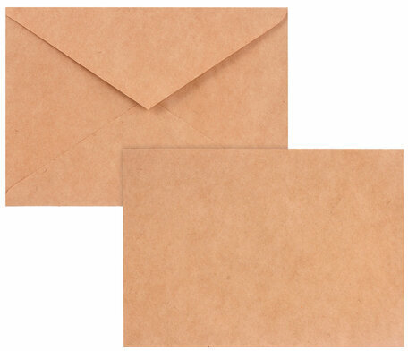 Конверты С6 (114х162 мм) КРАФТ, клей, 90 г/м2, КОМПЛЕКТ 50 шт., треугольный клапан, BRAUBERG, 112363, С6НКж-50