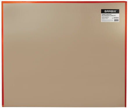 Коврик защитный напольный BRABIX, поликарбонат, 100x120 см, глянец, 1 мм, 604846