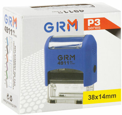 Штамп стандартный "ПОЛУЧЕНО", оттиск 38х14 мм синий, GRM 4911 Р3, 110491170